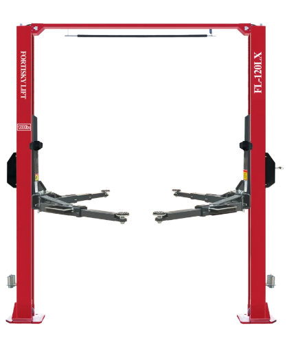 Fortisky FL-120LX 2-Post Car Lift 12,000 lb Capacity Overhead Single Point Lock Release