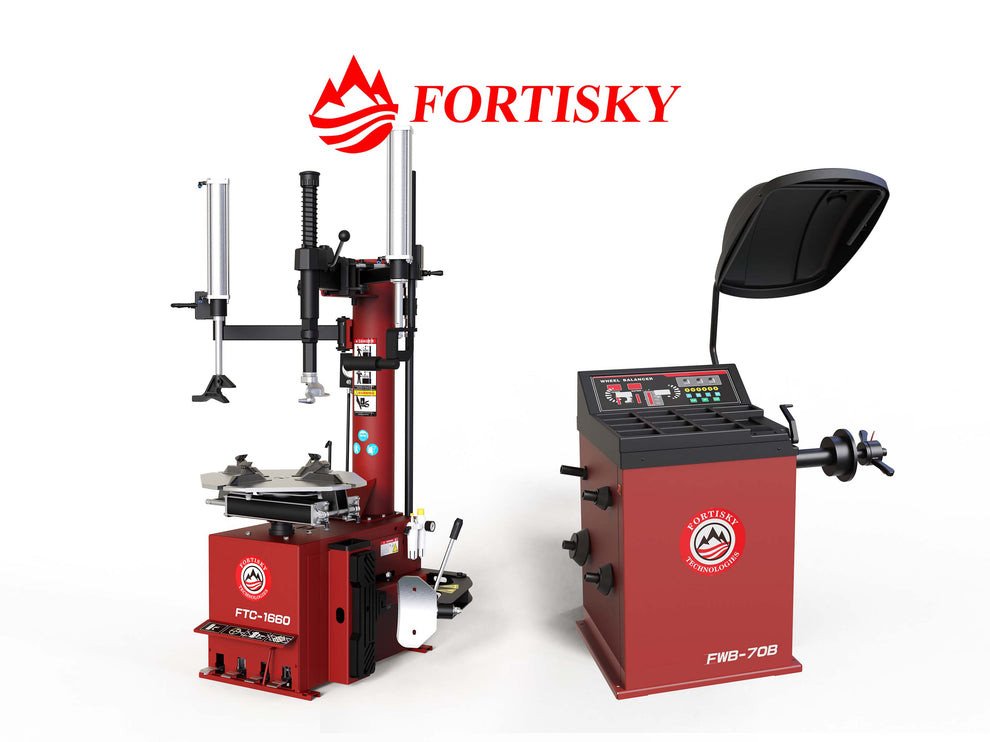 Fortisky Tire Changer 2.0HP Stronger Motor & Wheel Balancer Combo 1660-95B