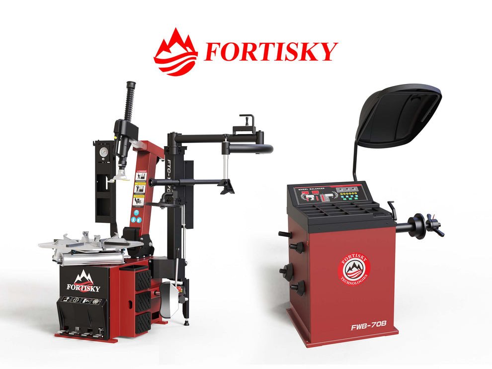 Fortisky Tilt Back Tire Changer 2.0HP Stronger Motor & Wheel Balancer Combo 1670-95B
