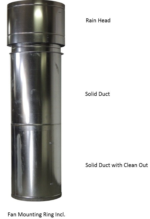 iDEAL Booth Exhaust Duct Kit PSB-30 DUCTKIT-Package Duct w/Rain Head