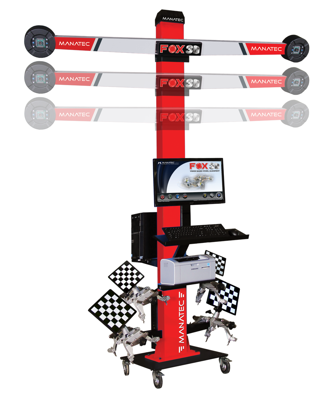 Manatec FOX-3D-AUTOBOOMX-SMART-MOBILE – Portable 3D Wheel Alignment Machine for Lift Applications
