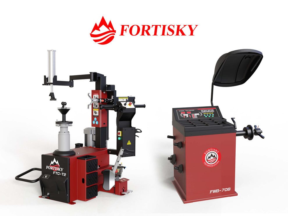 Fortisky Leverless Center Post Tire Changer Fully Automatic Combo T2-95B